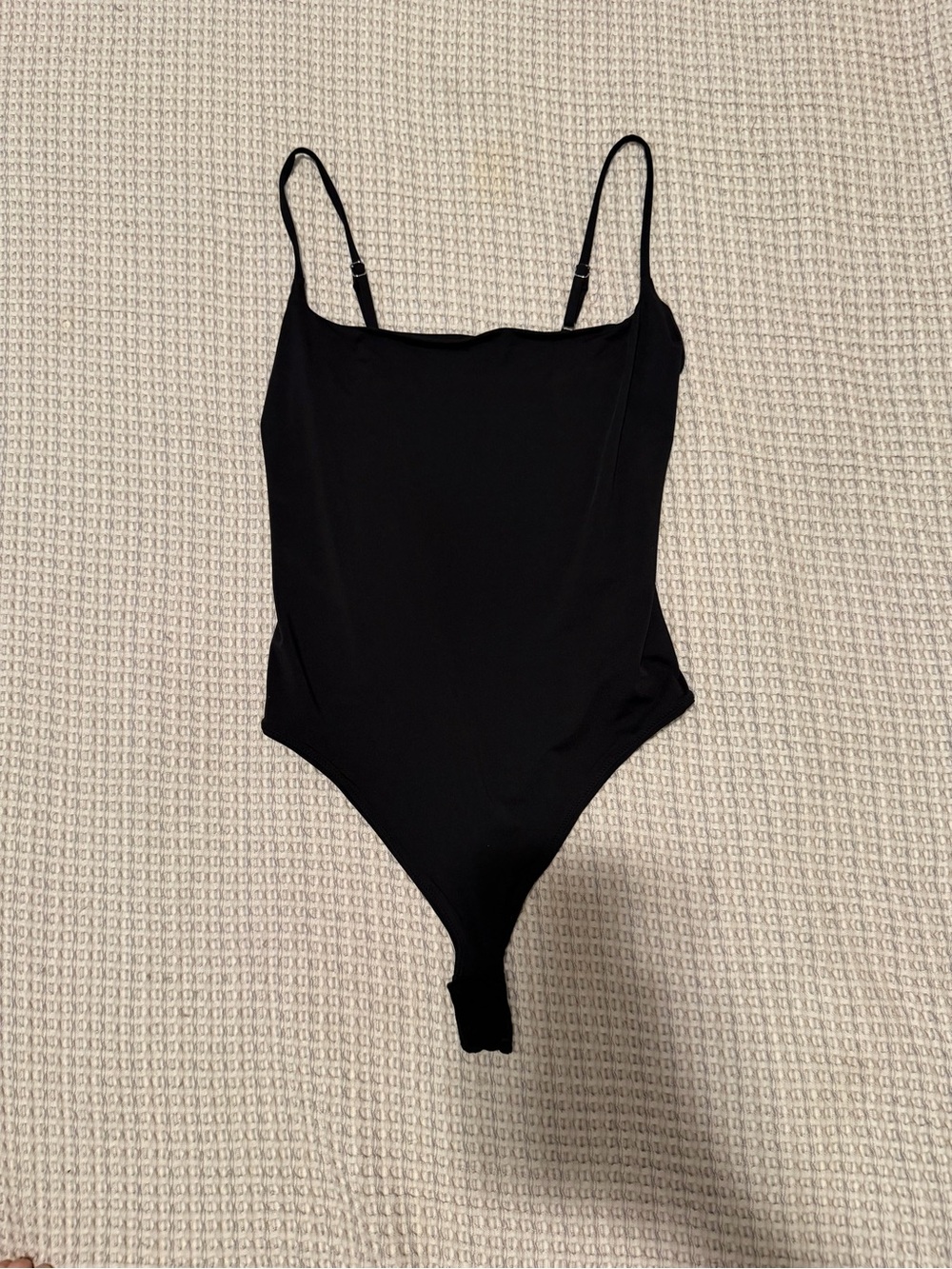 Black Kids Slim Strap One-Piece Bodysuit